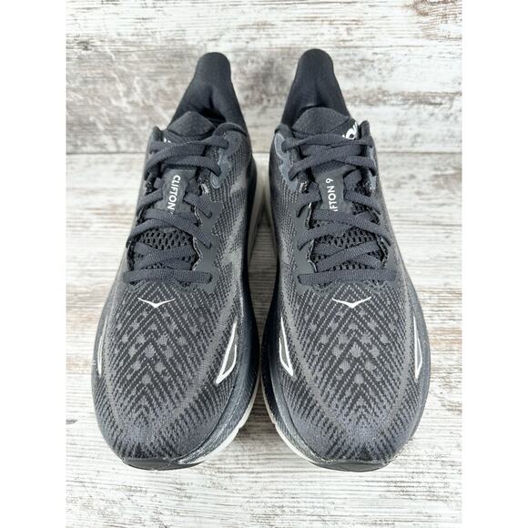 Women's Hoka One One Clifton 9 Black Running Shoes Sz 9.5B Athletic Great Shape! - Picture 4 of 13